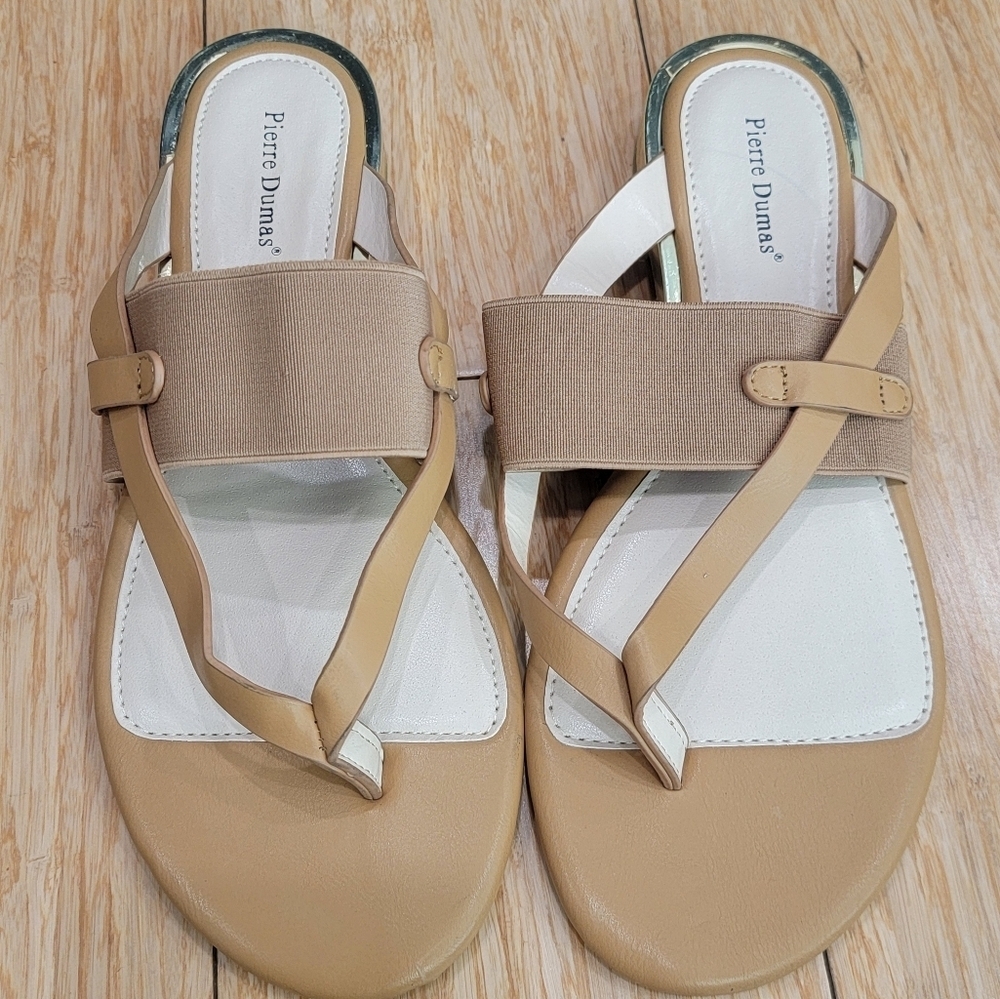 Pierre Dumas Sandals Color Tan Size 8 Brand New Flip Flop